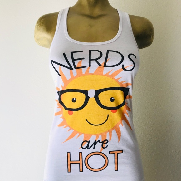 Forever 21 NERDS ARE HOT Racerback TANK TOP Size Small - Picture 11 of 12